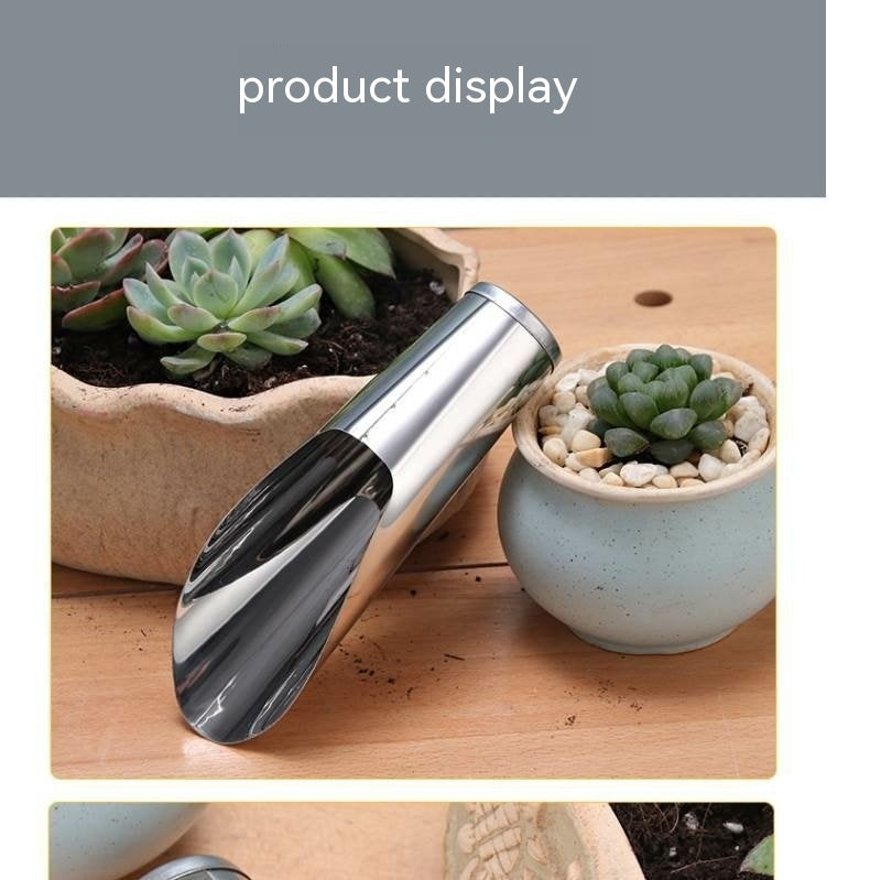 Stainless Steel Soil Scoop for Tidy Indoor Gardening