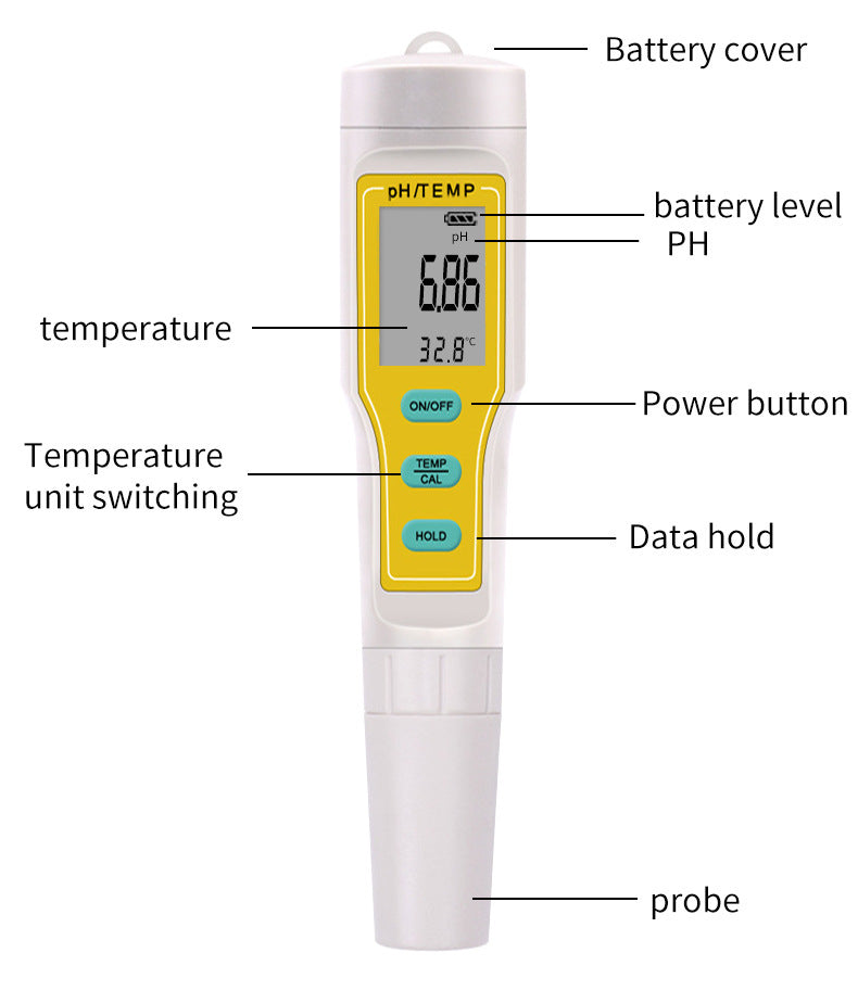 High-precision Portable PH and Temperature Meter