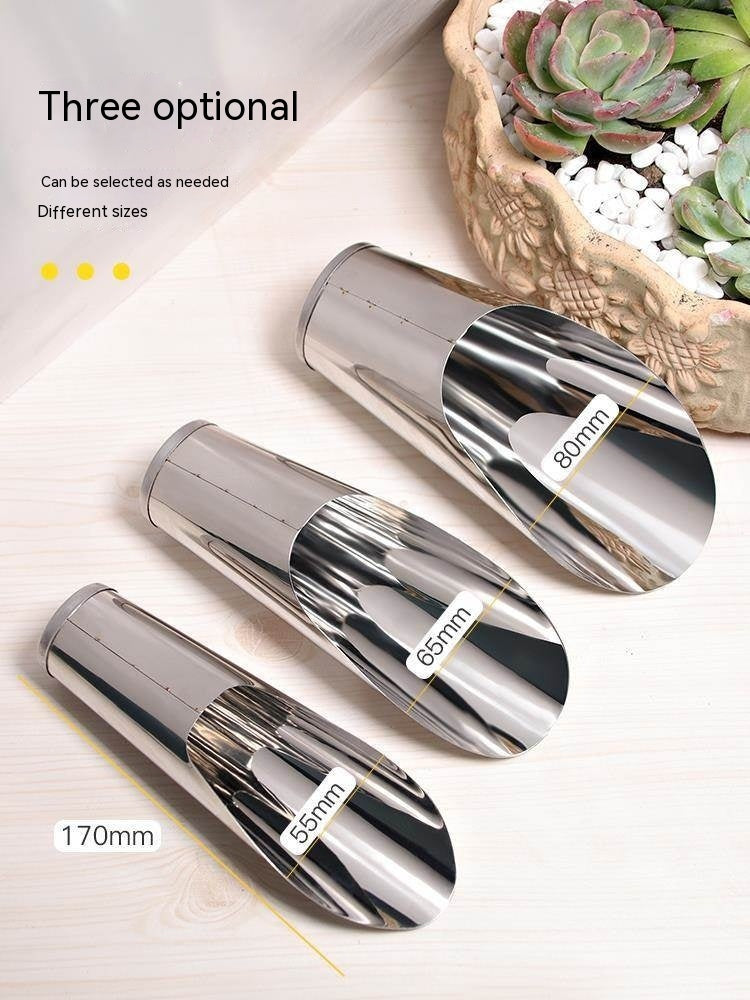 Stainless Steel Soil Scoop for Tidy Indoor Gardening