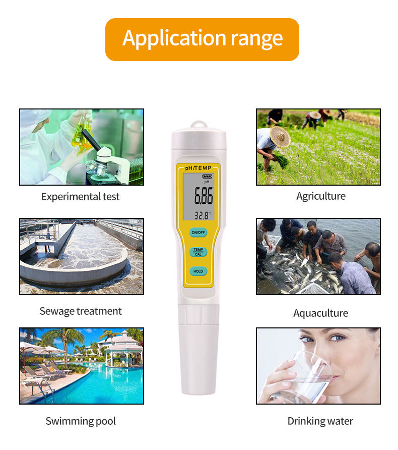 High-precision Portable PH and Temperature Meter