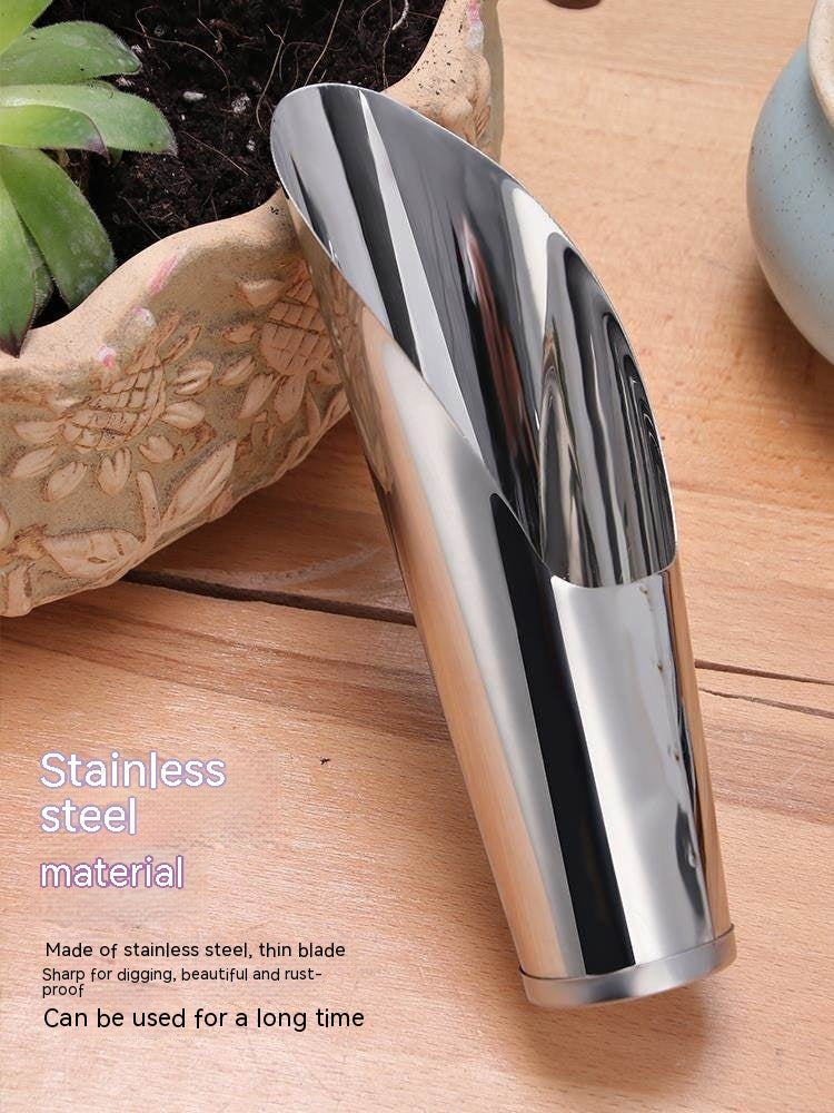 Stainless Steel Soil Scoop for Tidy Indoor Gardening