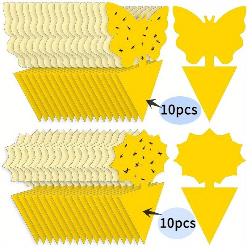 Sticky Fungus Gnat Traps for Happy Houseplants (20pcs)