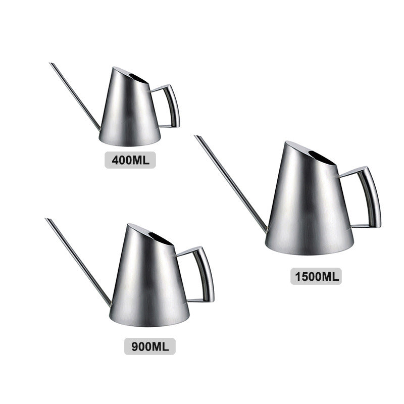 Long Mouth Stainless Steel Watering Can - Gentle Pour for Houseplants